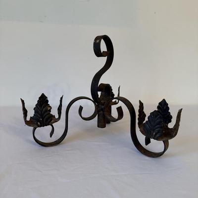 Two Iron Candleholders (DR-HS)