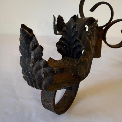 Two Iron Candleholders (DR-HS)
