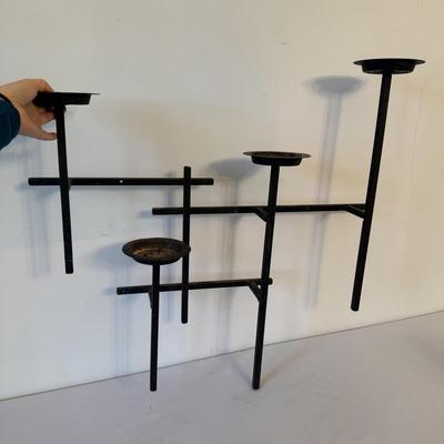 Two Iron Candleholders (DR-HS)