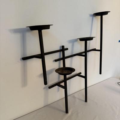 Two Iron Candleholders (DR-HS)