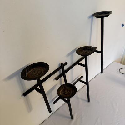 Two Iron Candleholders (DR-HS)