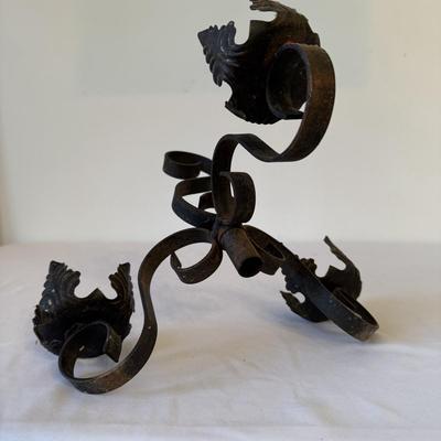 Two Iron Candleholders (DR-HS)