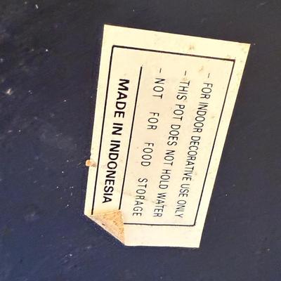 Chinese Woven Willow Basket with Indonesian Urn & Reed Basket (E-HS)