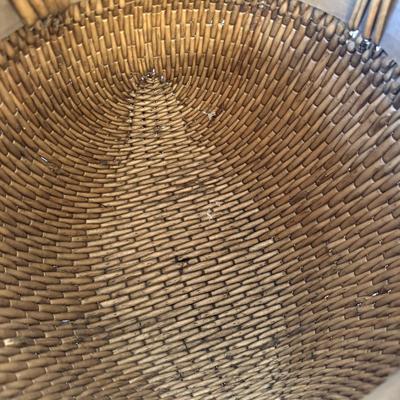 Chinese Woven Willow Basket with Indonesian Urn & Reed Basket (E-HS)