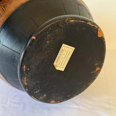 Chinese Woven Willow Basket with Indonesian Urn & Reed Basket (E-HS)