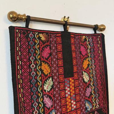 Basket of Temari Balls with Two Cross Stitch Wall Hangings (E-HS)