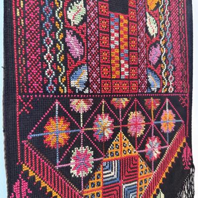 Basket of Temari Balls with Two Cross Stitch Wall Hangings (E-HS)