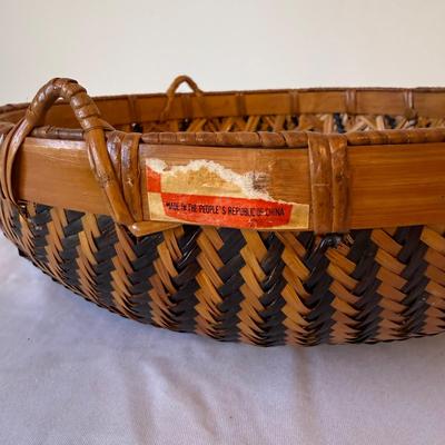 Basket of Temari Balls with Two Cross Stitch Wall Hangings (E-HS)