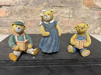 Sale Photo Thumbnail #493: From the Reading With Teddy series, Jeff, Carrie & Robert, all with original boxes