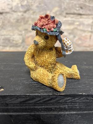 Sale Photo Thumbnail #502: Lulu from the Hats for Teddy series, Mary Jo from the Reading with Teddy series, and Nita & nameplate