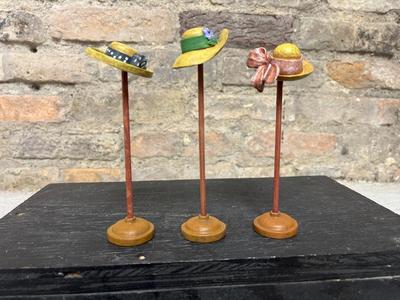 Sale Photo Thumbnail #517: From the Hats for Teddy series, Dresser with Mirror, Three Hat Stands & Chair