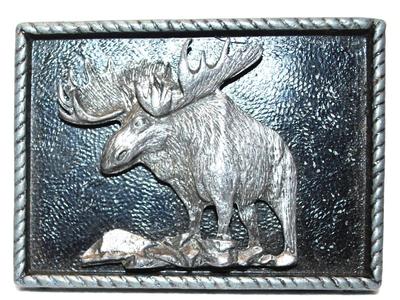 "The Moose NP" Belt Buckle 3" x 2"