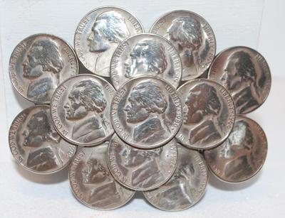 Jefferson Nickels Very Unique Belt Buckle-13 Nickels 3 1/2" x 2 3/4"