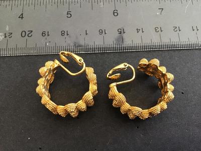 Gold Tone Clip on Earrings