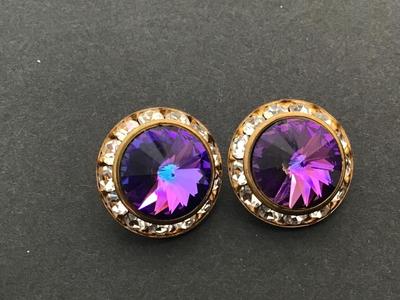 Rivoli Purple Earrings