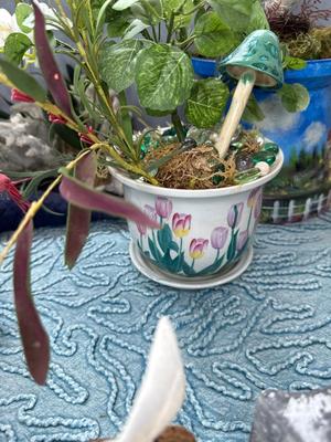 Sale Photo Thumbnail #33: Decorative items including Clay Works by Blue Sky, ashtray, paper weights and coasters