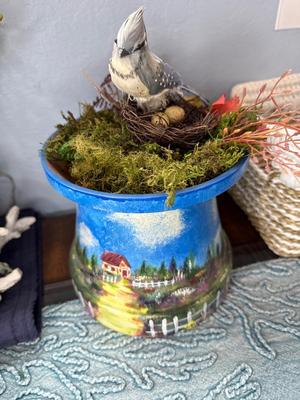 Sale Photo Thumbnail #37: Decorative items including Clay Works by Blue Sky, ashtray, paper weights and coasters