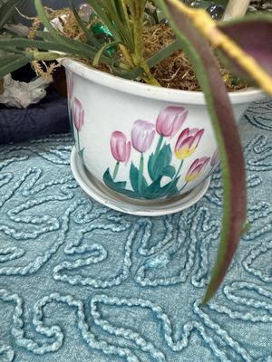 Sale Photo Thumbnail #34: Decorative items including Clay Works by Blue Sky, ashtray, paper weights and coasters