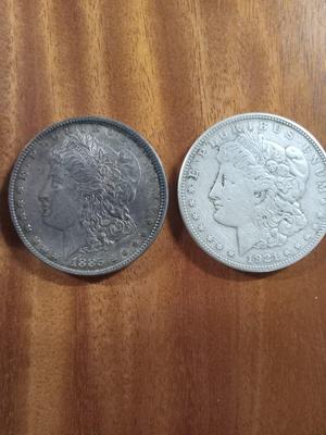 1885 P & 1921 S Morgan's