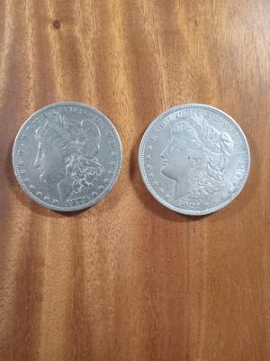 1879 p & 1921 p Morgan's