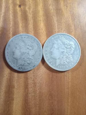 1891 p & 1921 d Morgan's