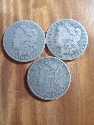 1881 p,1883 p, 1879 p Morgan's