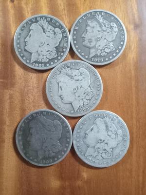 1901 O, 1878 P, 1883 S, 1900 O, 1881 S Morgan's