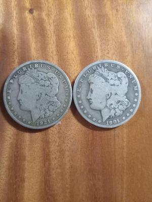1921 P, 1901 O Morgan's