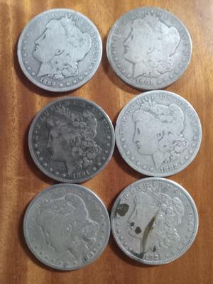 1889 O, 1901 O, 1891 S, 1882 O, 1902 p, 1921 S Morgan's