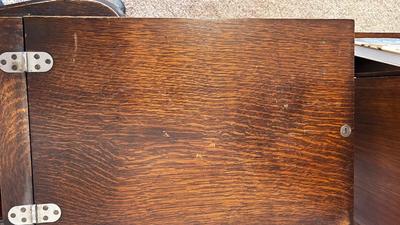 NICE EARLY 1900’s MINNESOTA TREADLE SEWING MACHINE WITH ACCESSORIES, NOTIONS AND ORIGINAL PAPERWORK