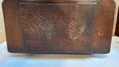 NICE EARLY 1900’s MINNESOTA TREADLE SEWING MACHINE WITH ACCESSORIES, NOTIONS AND ORIGINAL PAPERWORK