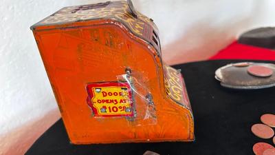 DEPRESSION ERA CO SALES TAX TOKENS, BANK WALLETS AND MARX METAL THRIFT BANK