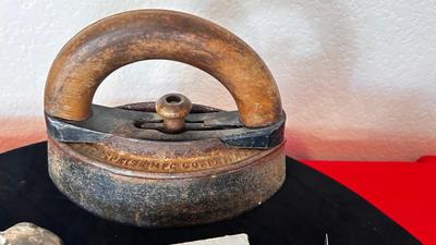 ANTIQUE ENTERPRISE IRON, HOT IRON PLATE, THREAD AND MORE