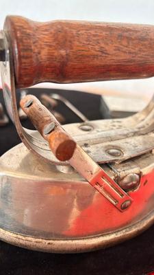 ANTIQUE IRON, GUNNY SACK NEEDLES, TOY IRON, OIL CAN AND MORE