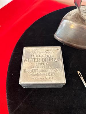 ANTIQUE IRON, GUNNY SACK NEEDLES, TOY IRON, OIL CAN AND MORE