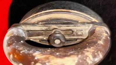 ANTIQUE IRON, THIMBLES, NEEDLE THREADER AND OTHER LIKE ITEMS