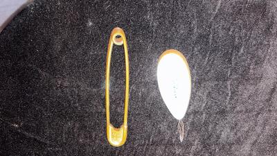 ANTIQUE IRON, THIMBLES, NEEDLE THREADER AND OTHER LIKE ITEMS