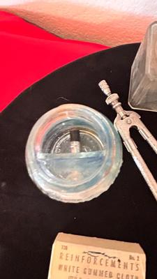 OLD INKWELLS AND VINTAGE OFFICE SUPPLIES