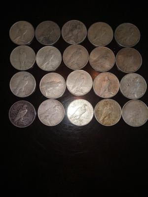 Tube of 20 peace dollars
