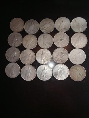 Tube of 20 Peace Dollar's