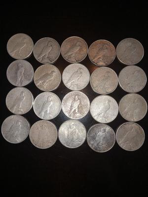Tube of 20 peace dollars