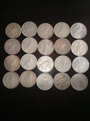 Tube of 20 Randem date peace dollars