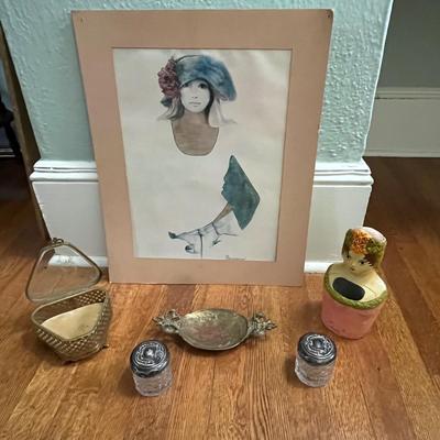 Christine Rosemond Signed “Denim and Silk” Print and Ladies Vanity Collection (B3-BC)