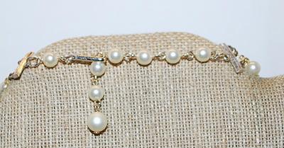 Vintage Choker "PEARLS & BAUBLES" NECKLACE with Double Strands and Assorted Style Beads and a Wire HOOK Clasp 12" L