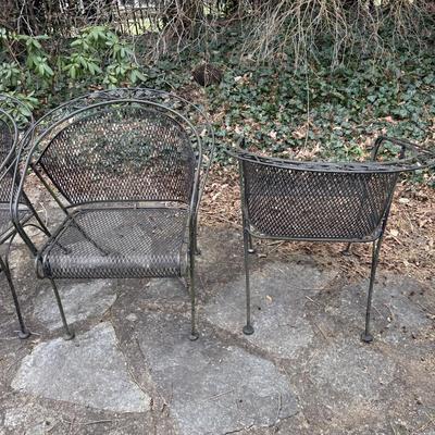 Iron Garden Table with Four Chairs (Y-BM)