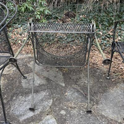 Iron Garden Table with Four Chairs (Y-BM)