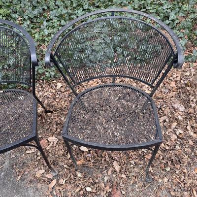 Wrought Iron Table with Five Chairs (Y-BM)