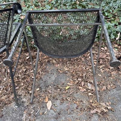 Wrought Iron Table with Five Chairs (Y-BM)
