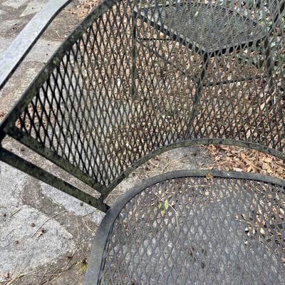 Wrought Iron Table with Five Chairs (Y-BM)