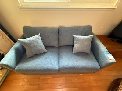 Blue Fabric Sleeper Sofa 68x24x23 By Rowe Furniture
